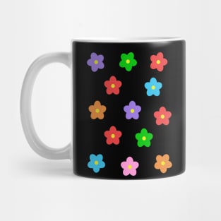 Multicolor Bib Flower Pattern Mug